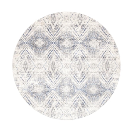 Pasargad Home 6 x 6 ft. Efes Design Power Loom Area Rug, Light Grey PD-193B 6x6